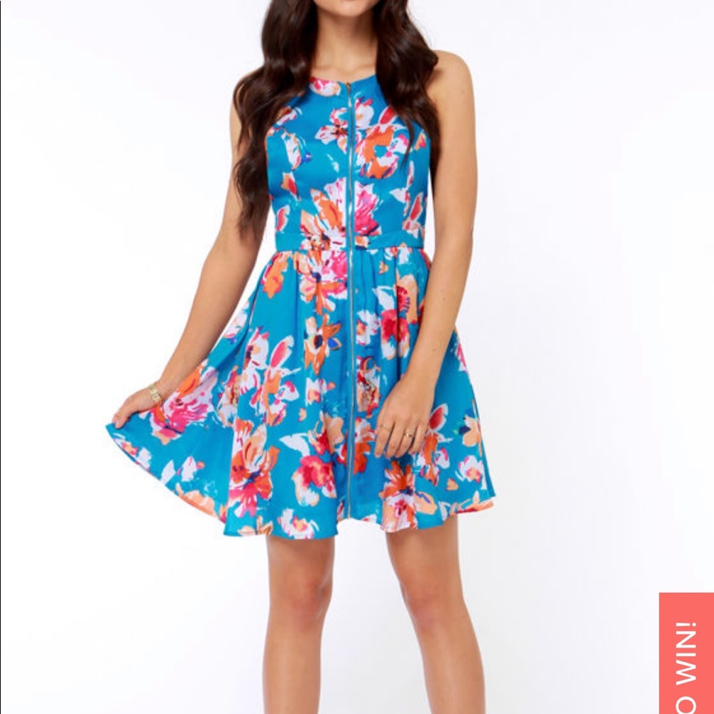 Jack by BB Dakota floral blue dress